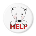 Help for Polar Bear Magnet by tshirtdujour Help for Polar Bear Magnet