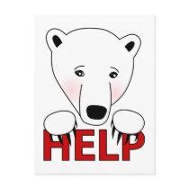 Help for Polar Bear Postcard