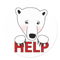 Help for Polar Bear Sticker