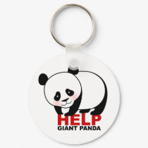 Help Giant Panda Keychain by tshirtdujour Help Giant Panda Keychain