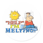 "HELP" I'm Melting Sticker