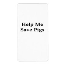 Help Me Save Pigs Personalized Shipping Labels
