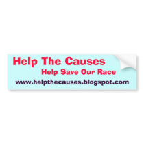 Help Save Our Race bumper stickers by earthguardian Help Save Our Race bumper stickers