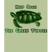 Help save the green turtle t-shirts