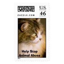 Help Stop Animal Abuse postage