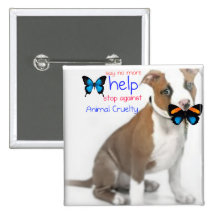 help support against animal cruelty buttons