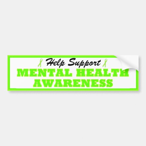 Help Support Mental Health Awareness Bumper Stckr Bumper Sticker Zazzle