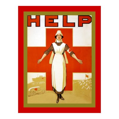 Help ~ Vintage Nurse ~ World War 1 Posters by VintageFactory