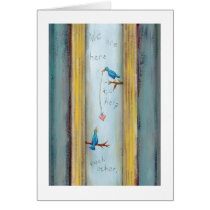 Helpful birds heart - Customize this! Unique art cards