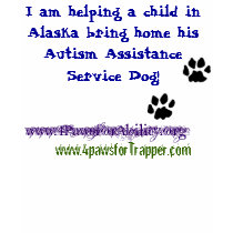 Helping a child in AK get his Autism Service Dog! t-shirts by jleeth Helping a child in AK get his Autism Service Dog! t-shirts