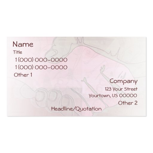 Helping Hands Caregiver Business Card (back side)