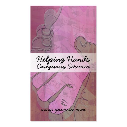 Helping Hands Caregiving Business Cards (front side)