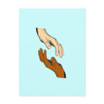 Helping hands postcard