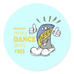 HELPING PEOPLE DANCE ROUND STICKERS