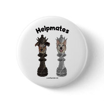 Helpmates Chess Dogs Pinback Buttons