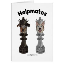 Helpmates Chess Dogs Greeting Card