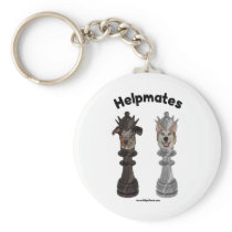Helpmates Chess Dogs Key Chain
