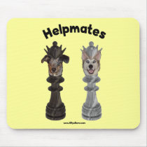 Helpmates Chess Dogs Mouse Pads