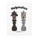 Helpmates Chess Dogs Postcards