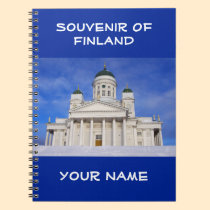 Helsinki Cathedral In Winter Snow Notebook