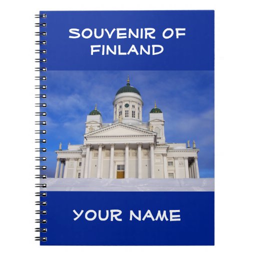 Helsinki Cathedral In Winter Snow Notebook