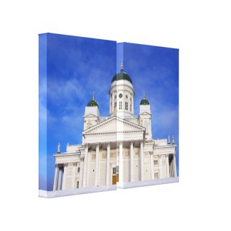 Helsinki Cathedral Tuomiokirkko Diptych Canvas wrappedcanvas
