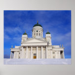 Helsinki Cathedral Tuomiokirkko In Winter Poster