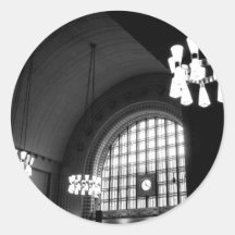 Helsinki city railway station round sticker