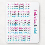 helvetica &amp; arial mouse pad