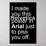 Helvetica Arial posters