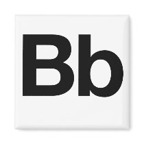 Helvetica Bb Refrigerator Magnet
