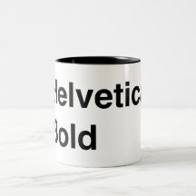 Helvetica Bold Coffee Mugs