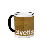 helvetica bold coffee mugs