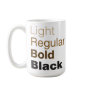 Helvetica Family Coffee Mug