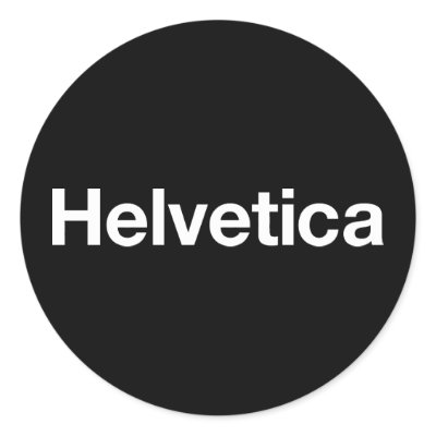 Helvetica Round Stickers by strk3