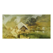 Hemkunt Sahib - (Tempra ) by Shekhar Joshi Photo Greeting Card