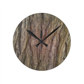 Hemlock Tree Bark Wall Clock