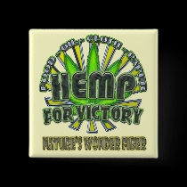 Hemp For Victory Square Button