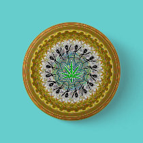 Hemp Leaf dancing men Button buttons