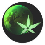 Hemp World Round Stickers