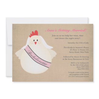 Hen Bachelorette Night Party Illustrated Invite invitation