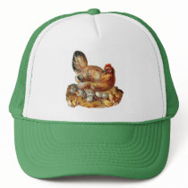 Hen Chicks Babies and Eggs Mesh Hats
