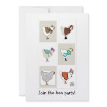 Hen dress-up hen party Invitation