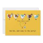 Hen fashion: What should I wear funny Invitation