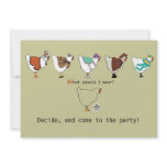 Hen fashion: What should I wear funny Invitation