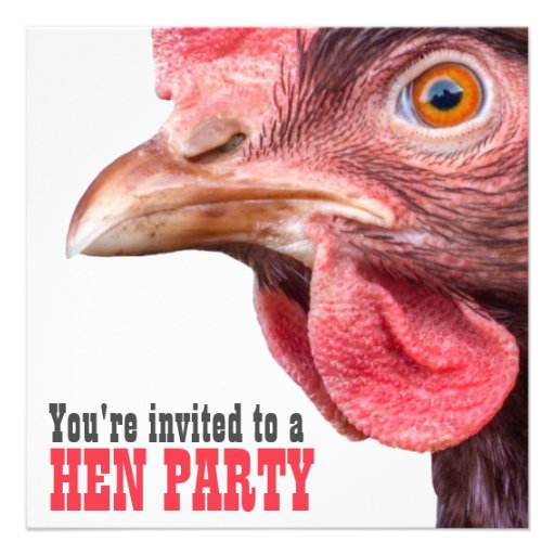 Hen Night Ladies Bachelorette Party Big Chicken Invites
