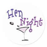 Hen Night Round Sticker