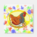 hen sittin gon eggs yellow oval.png fridge magnets
