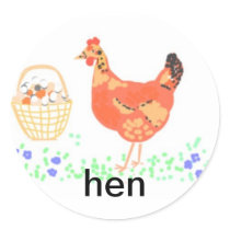 Hen stickers
