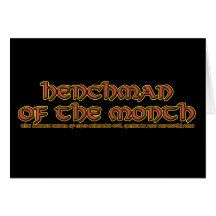 Henchman of the Month Joke Greeting Cards
